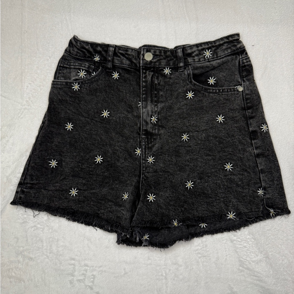 Art Class Black Jean Shorts Distressed Frayed Hem